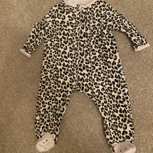 Little me leopard footie